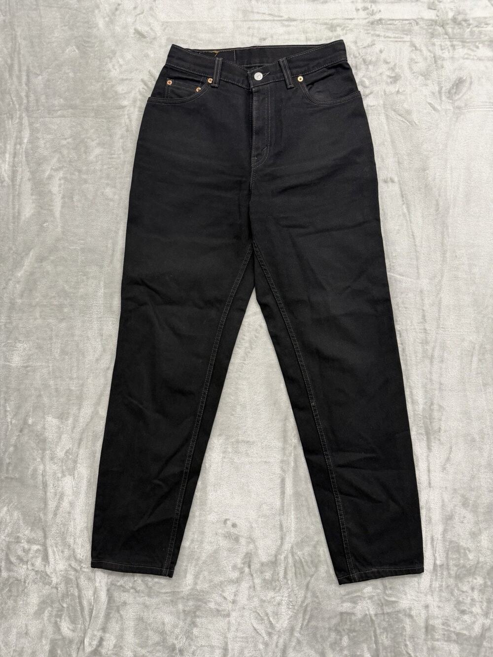 Vintage Levi's 550 Jeans Black Made In USA Relaxed Tapered Size 6 Misses Medium